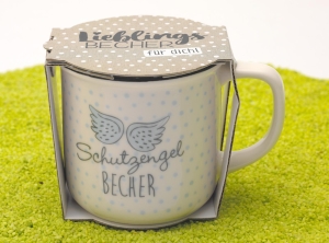 Becher Porzellan "Lieblingsbecher für Dich" Schutzengel 350 ml