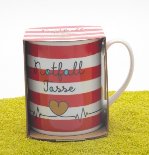 XL Tasse Porzellan Notfall Tasse 600 ml