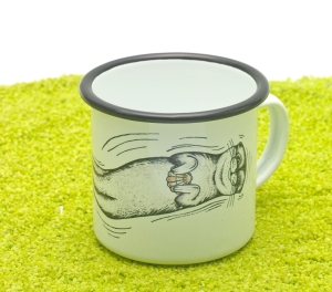 Tasse aus Emaille Muschelotter 300ml