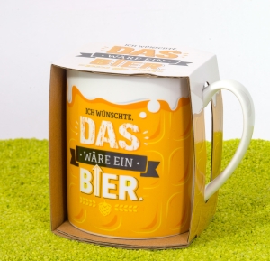 XL Tasse Porzellan Bier 600 ml
