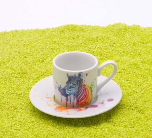 Espressotasse Porzellan Watercoloured Animals - Zebra 85ml