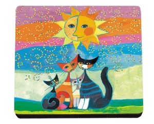 Untersetzer aus Filz mit MDF Druck Wachtmeister - Momenti (Katzen)