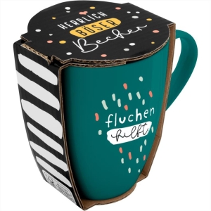 Becher Porzellan Herrlich böser Becher Fluchen 350ml