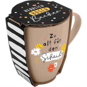Becher Porzellan Herrlich böser Becher Scheiss 350ml