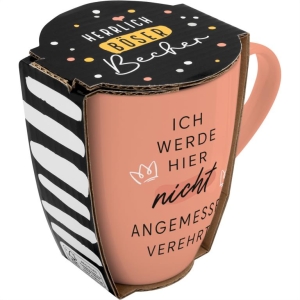 Becher Porzellan Herrlich böser Becher Verehrt 350ml