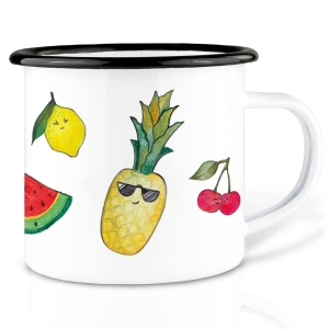 Tasse aus Emaille Obstsalat 500ml