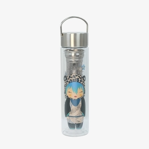 FlowTea Teezubereiter aus Glas Little Animal Leo 400ml Neoprenhülle