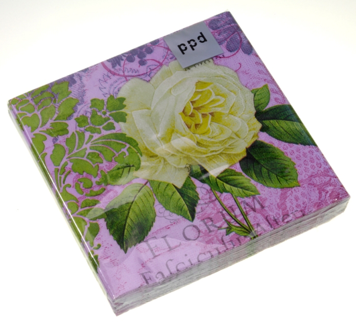 Papier Servietten White Rose