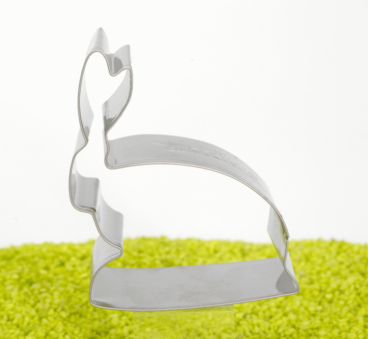 Ausstecher Hase liegend Edelstahl 9,5cm