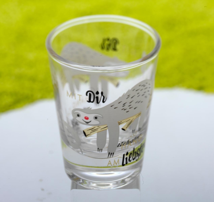 Schnapsglas Auftragschiller (Faultier) 6cl