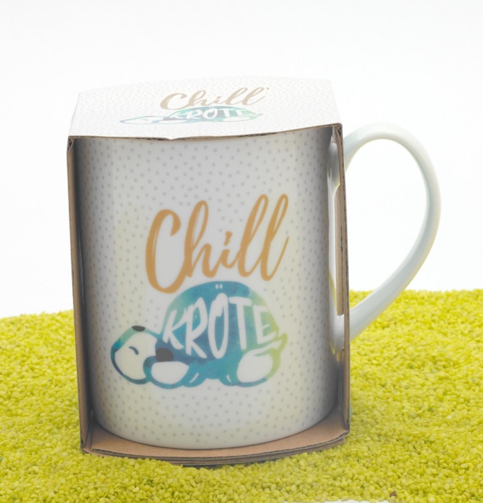 XL Tasse Porzellan Chillkröte Tasse 600 ml