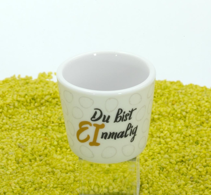 Eierbecher aus Porzellan Einmalig