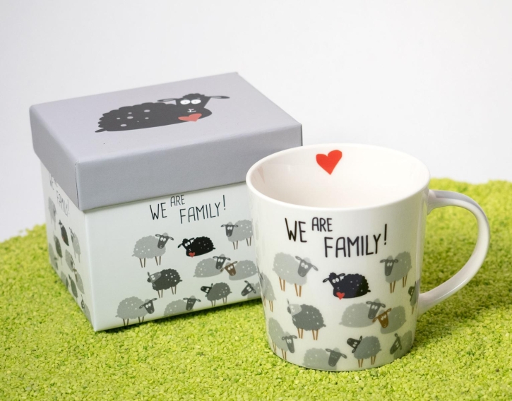 Henkelbecher Porzellan Trend Mug We are Family (Schaf) 350ml