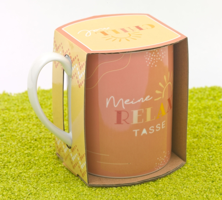 XL Tasse Porzellan Antistress - Meine Relax Tasse 600 ml