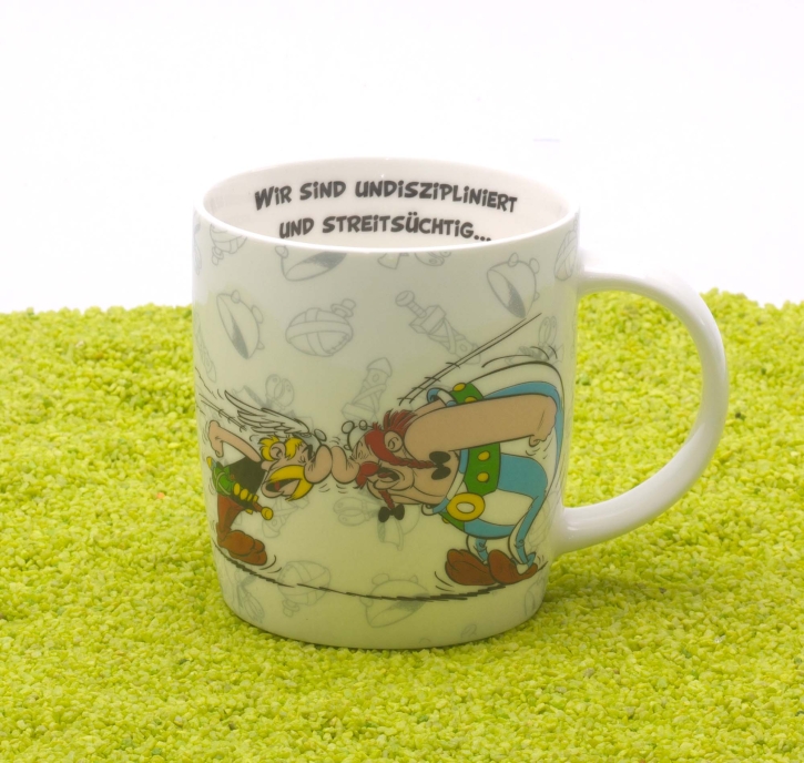Henkelbecher Porzellan Asterix - Aber wir lieben! 400ml