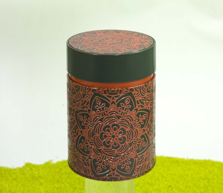 Teedose Case Mandala rund ebony 500g