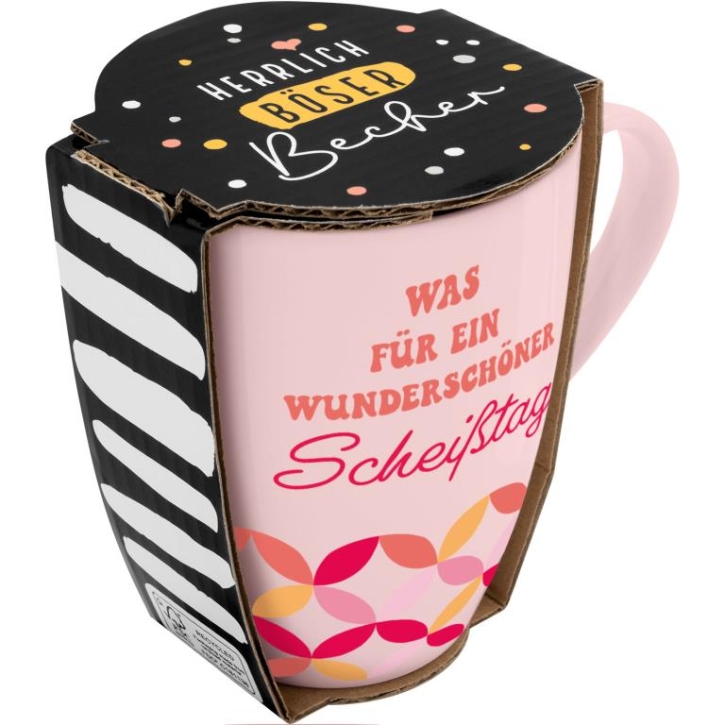 Becher Porzellan Herrlich böser Becher Scheisstag 350ml