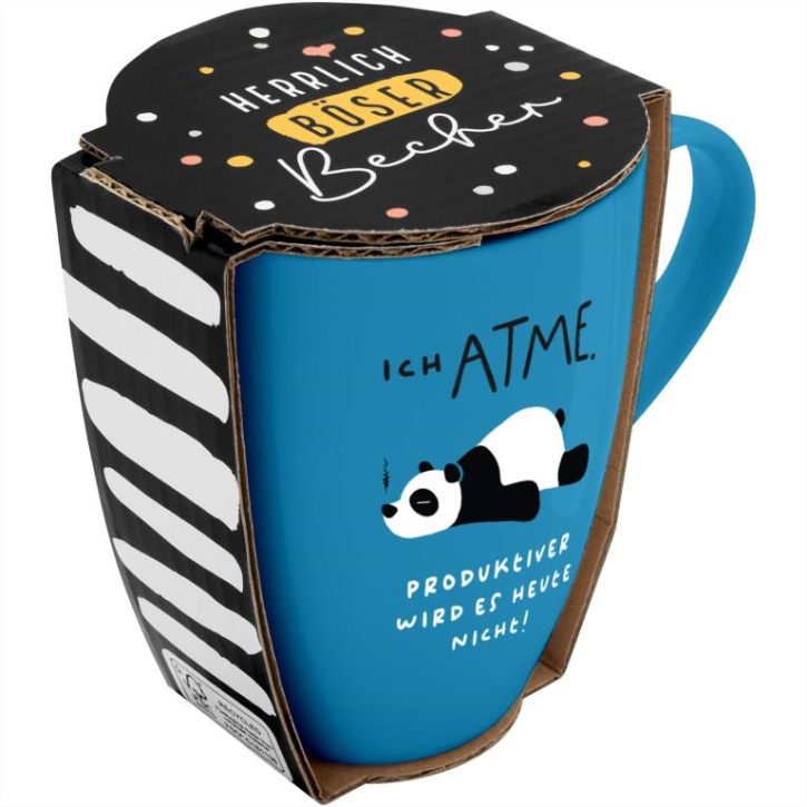 Becher Porzellan Herrlich böser Becher Atme 350ml