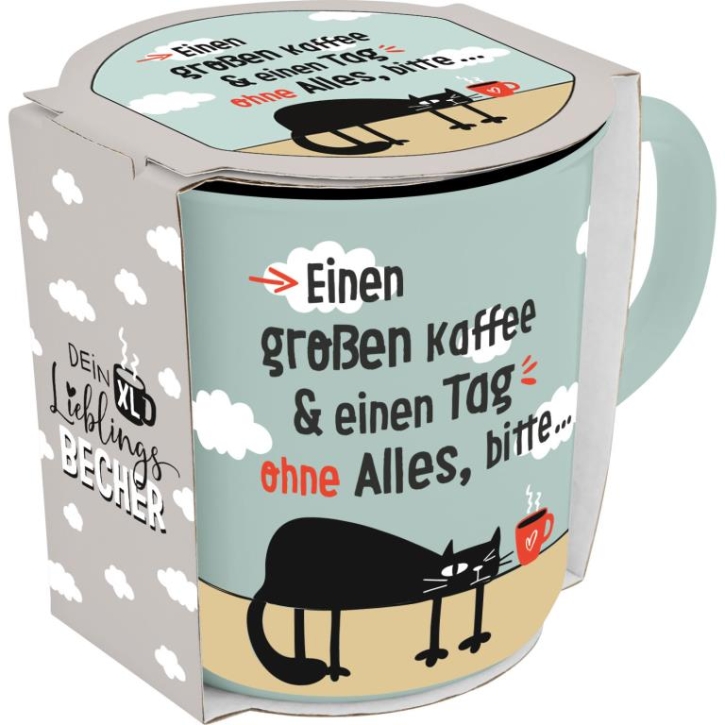 Extragroßer Lieblingsbecher Porzellan Kaffee 550 ml