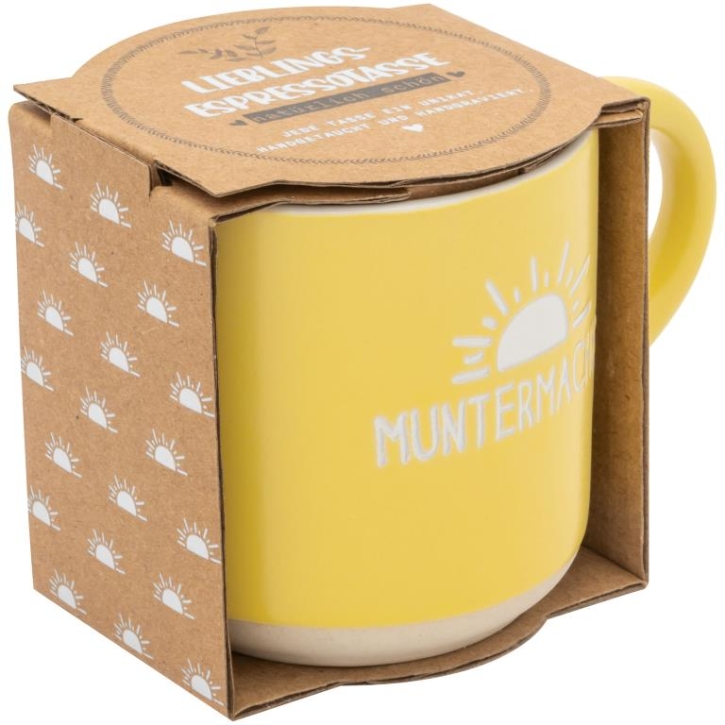 Espressotasse mit Gravur Muntermacher
